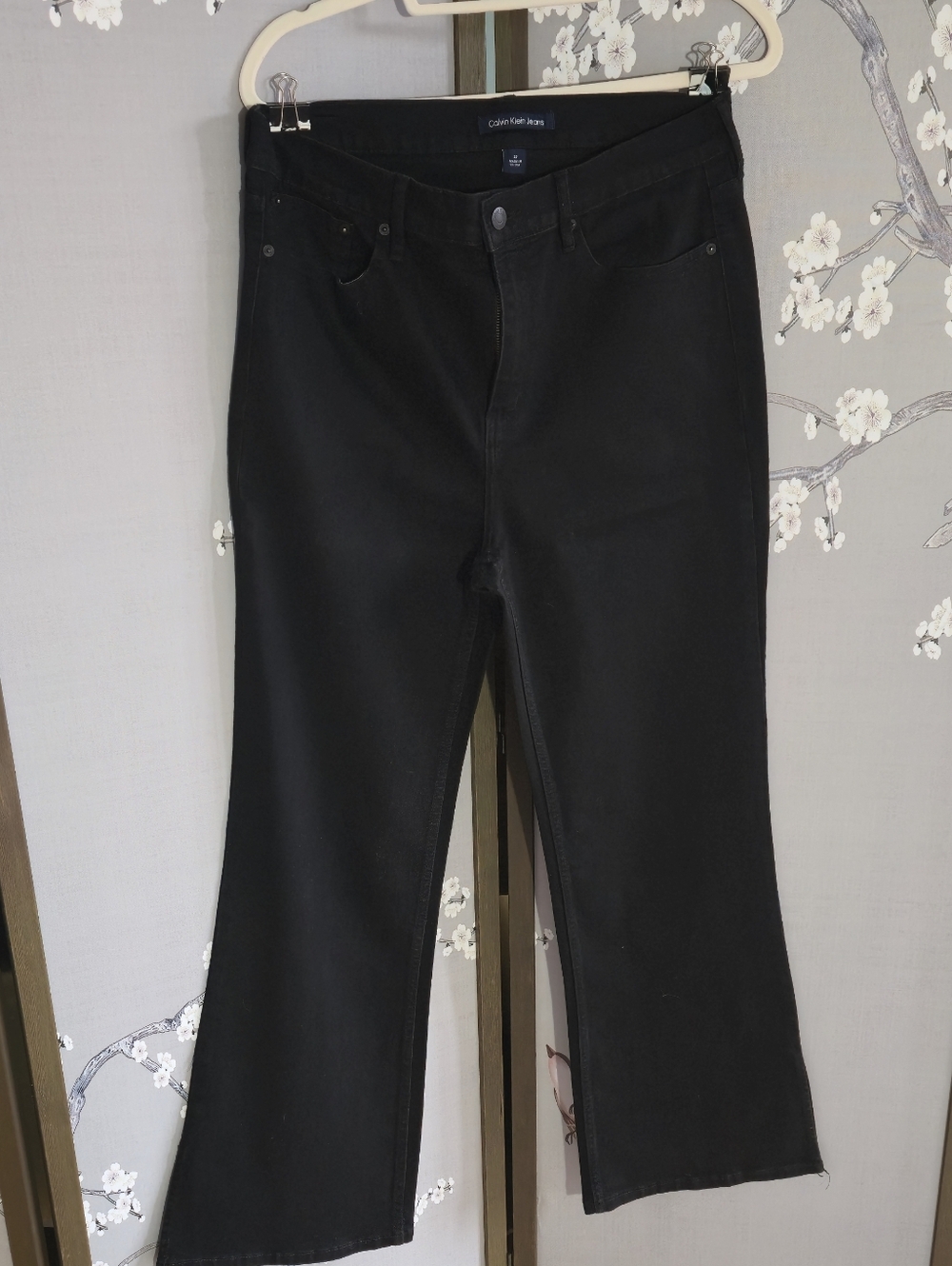Calvin Klein Jeans Black Bootcut High-Rise Jeans